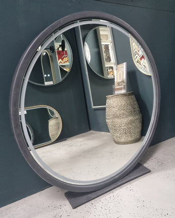 Sphere Illuminated Mirror Concrete Frame