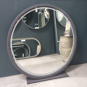 Sphere Illuminated Mirror Concrete Frame